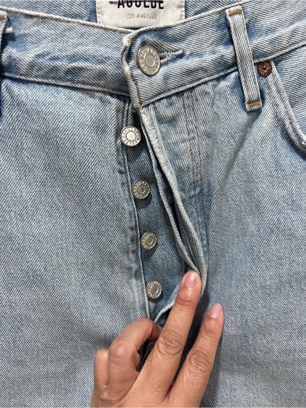 Agolde 90’s Pinch Waist High-Rise Straight Leg Jeans Size 28 - Picture 5 of 12